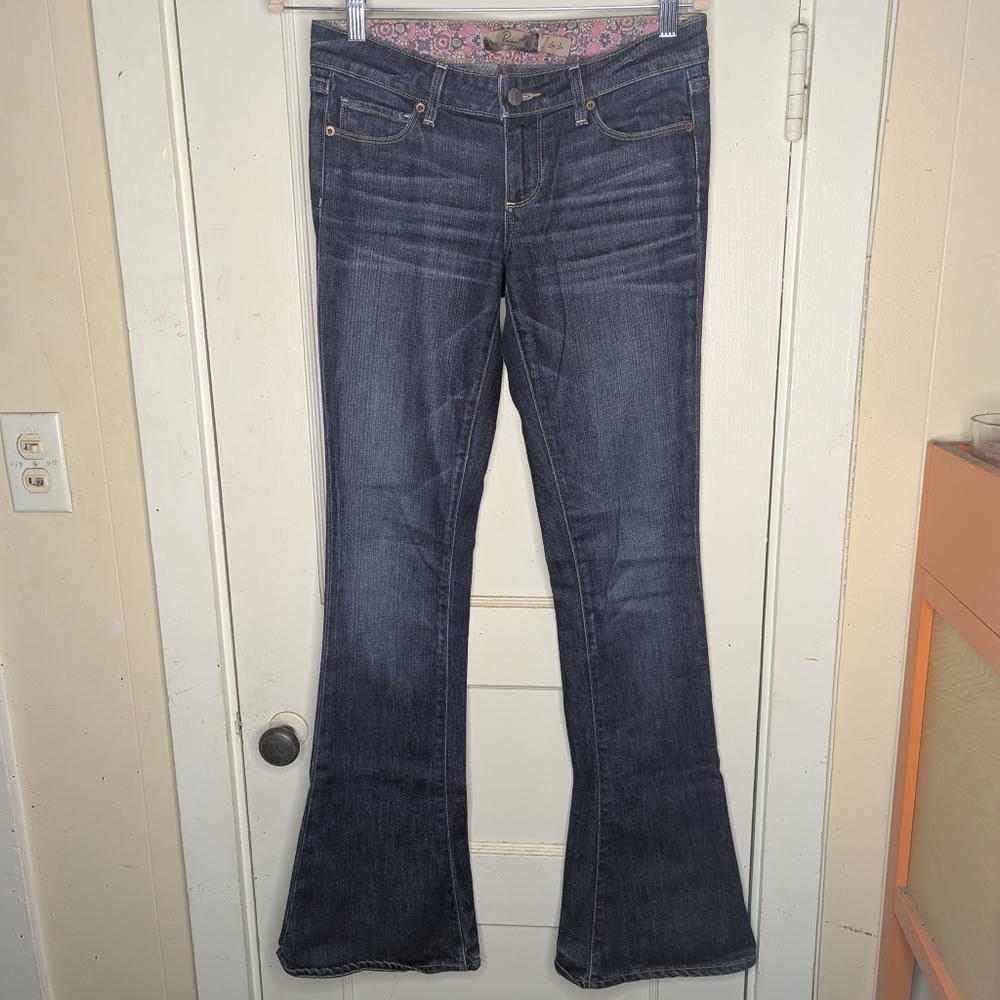 Paige Premium Denim LouLou Low Rise Flare Leg Jeans Size 26